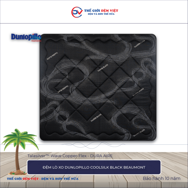 Đệm lò xo Dunlopillo CoolSilk BLACK Beaumont